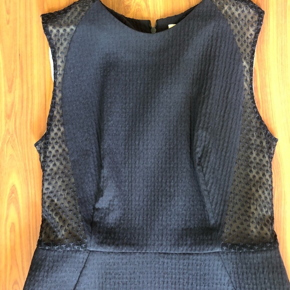 Beautiful Navy Crepe Double Tiered Dress (size 4) - Picture 2 of 5